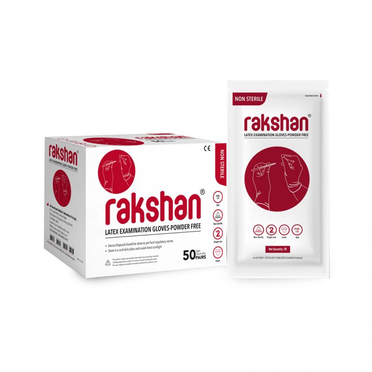 Rakshan Latex Gloves, 16" (400mm), Non-Sterile, Large, 400 pairs/ Carton