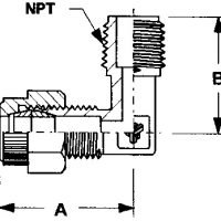 Elbow Adapter Male, Male NPT Threads, O.D Tube Size Inches (mm): 1/4 (6.35), Male NPT Size Inches (mm): 1/4 (6.35)-Elbow_Adapter_Male_Male_NPT_Threads3.jpg